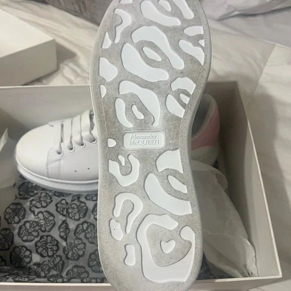 Alexander McQueen White and Pink Sneakers